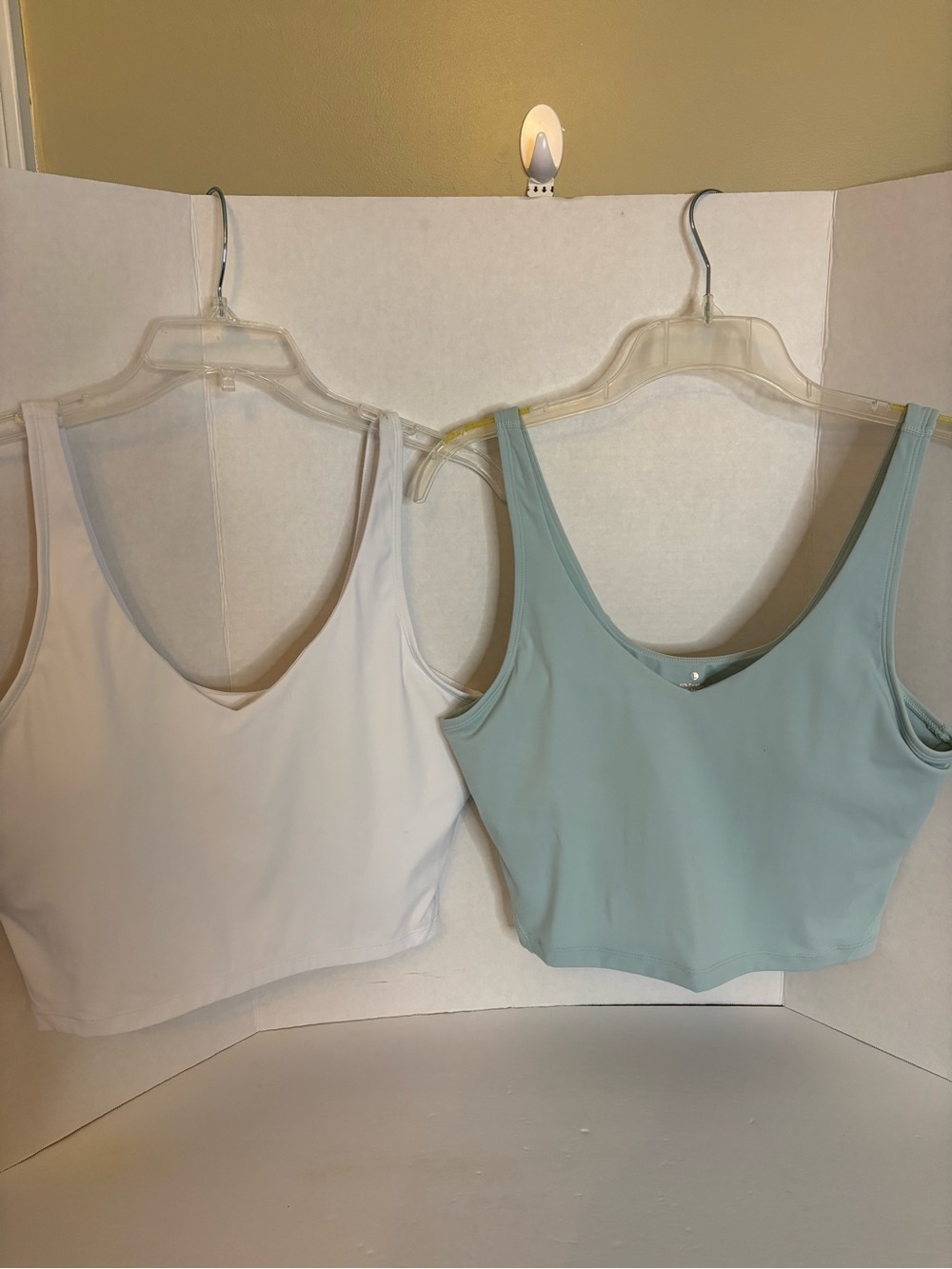 Everyday V-Neck Cropped Tank Top — White & Sage Bundle Deal